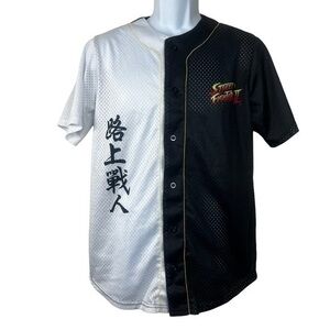 Street Fighter Men's Dress Shirt Button Down Short Sleeve Size S